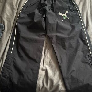 Boathouse Gore Tex Black Track Pants with Delbarton Lacrosse Logo